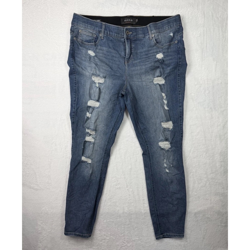 Torrid Bombshell Skinny Premium Stretch High-Rise Destructed Jeans Women's - 16W